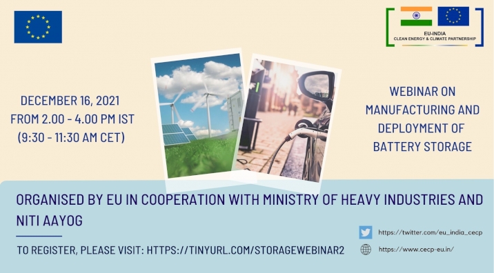 Webinar on manufacturing and deployment of battery storage
